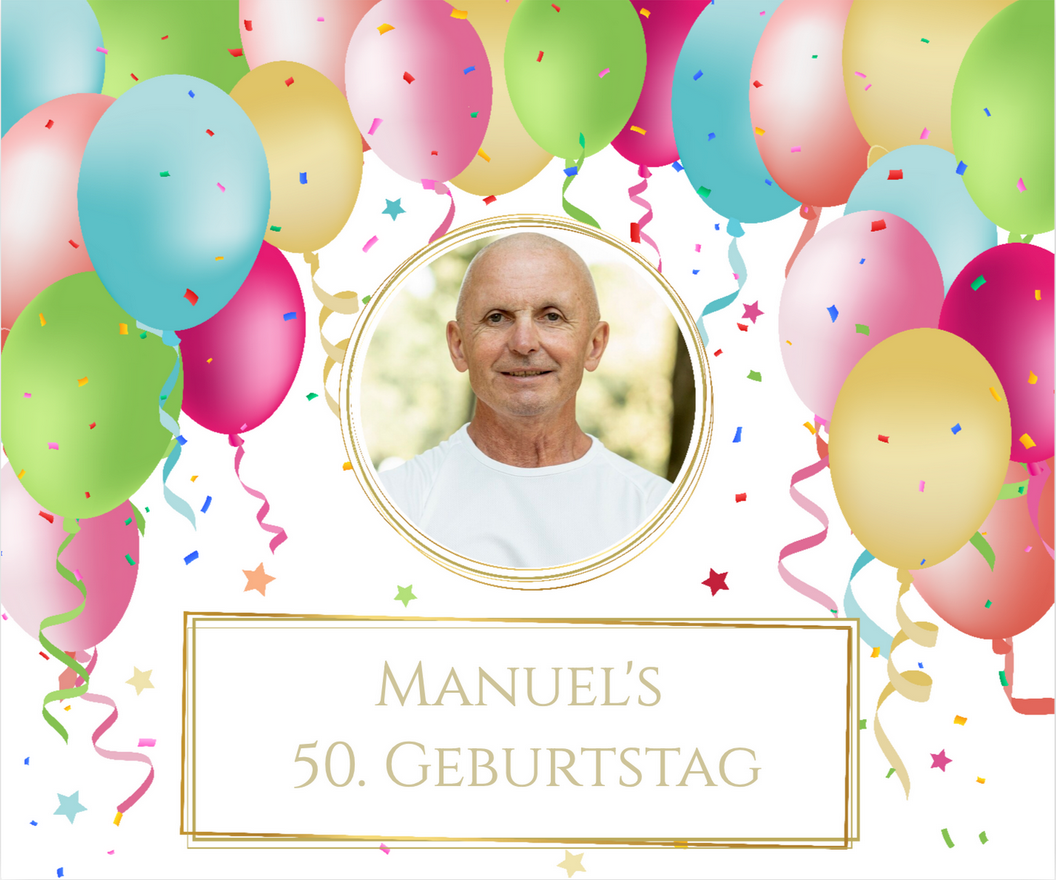 Poster Mein runder bunter Geburtstag